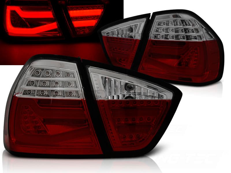 Zadné svetlá BMW E90 05-08 LED BAR Red Smoke