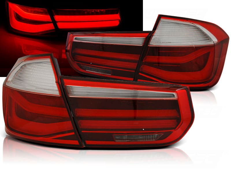 Zadné svetlá BMW F30 11-15 LED BAR Red Smoke