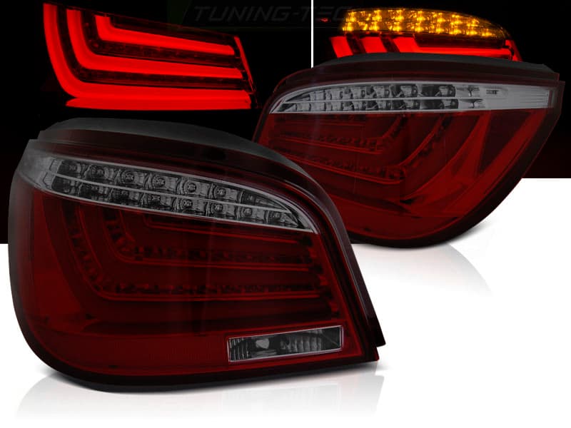 Zadné svetlá BMW E60 07-09 LCI LED BAR Red Smoke