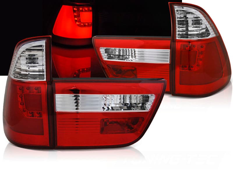 Zadné svetlá BMW E53 X5 99-03 LED BAR Red White