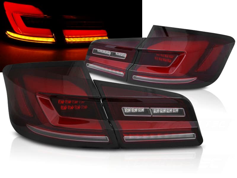Zadné svetlá BMW F10 10-16 LED BAR Dynamic Red Smoke