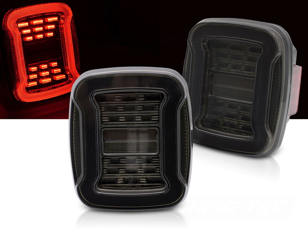 Zadné svetlá Jeep Wrangler YJ TJ 91-06 LED Smoke