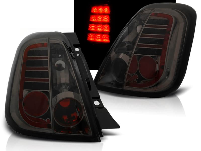 Zadné svetlá Fiat 500 07-15 LED Smoke