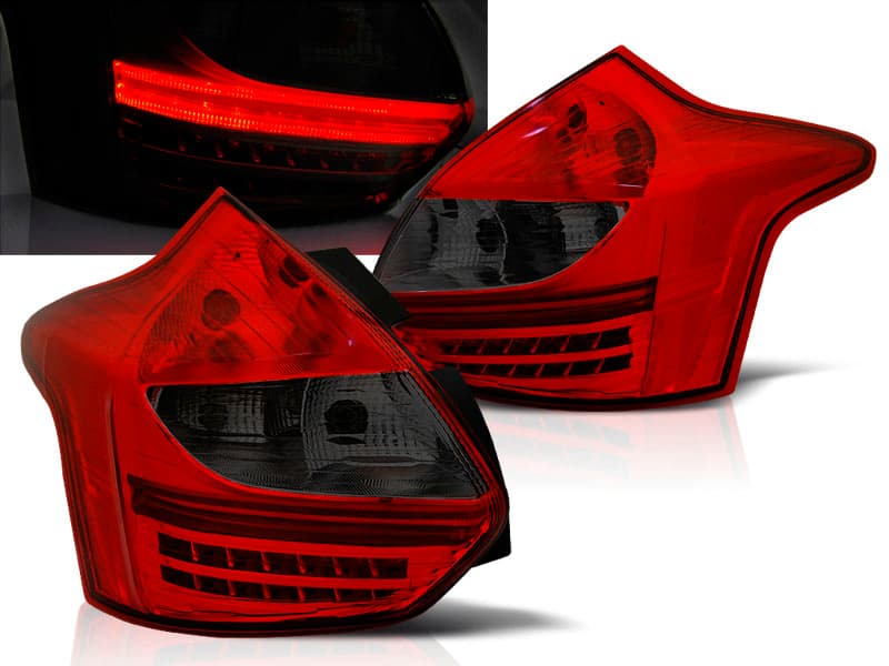 Zadné svetlá Ford Focus 3 11-14 LED Red Smoke