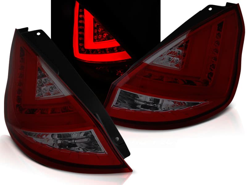 Zadné svetlá Ford Fiesta MK7 12-16 HB LED BAR Red Smoke