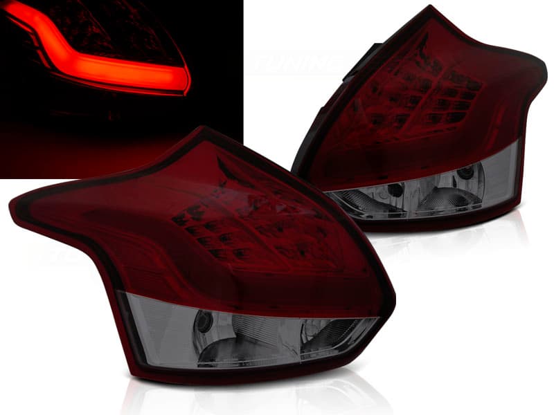 Zadné svetlá Ford Focus MK3 11-14 HB LED BAR Red Smoke