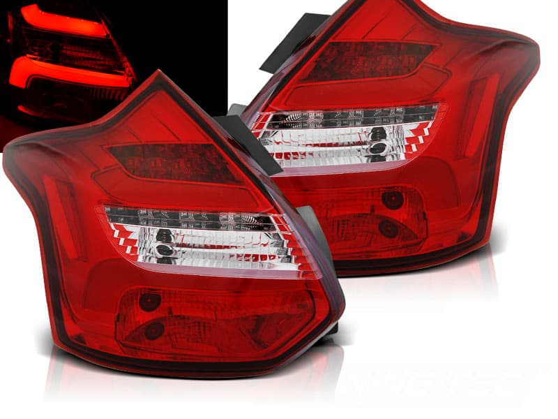 Zadné svetlá Ford Focus MK3 11-14 HB LED BAR Dynamic Red White