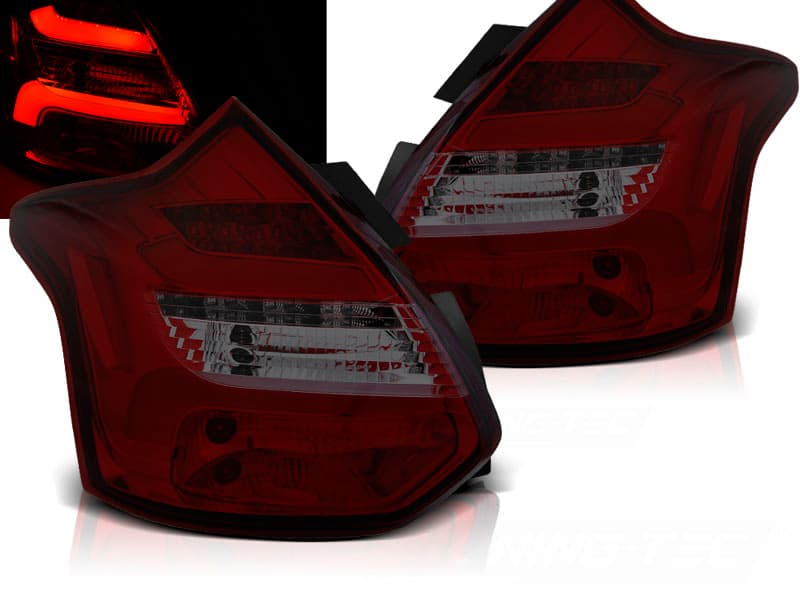 Zadné svetlá Ford Focus MK3 11-14 HB LED BAR Dynamic Red Smoke