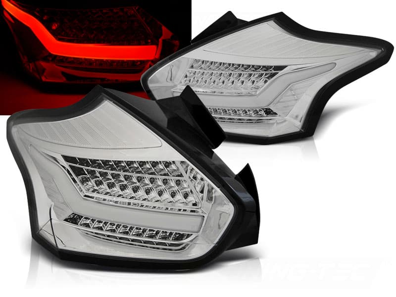 Zadné svetlá Ford Focus MK3 15-18 HB LED BAR Dynamic Chrome