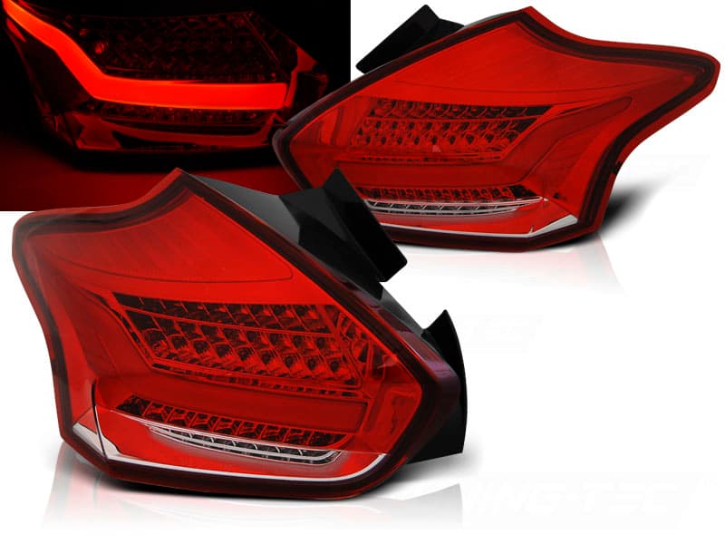 Zadné svetlá Ford Focus MK3 15-18 HB LED BAR Dynamic Red White