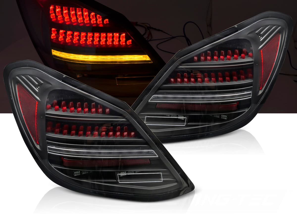 Zadné svetlá Mercedes C W205 14-21 Red LED Black