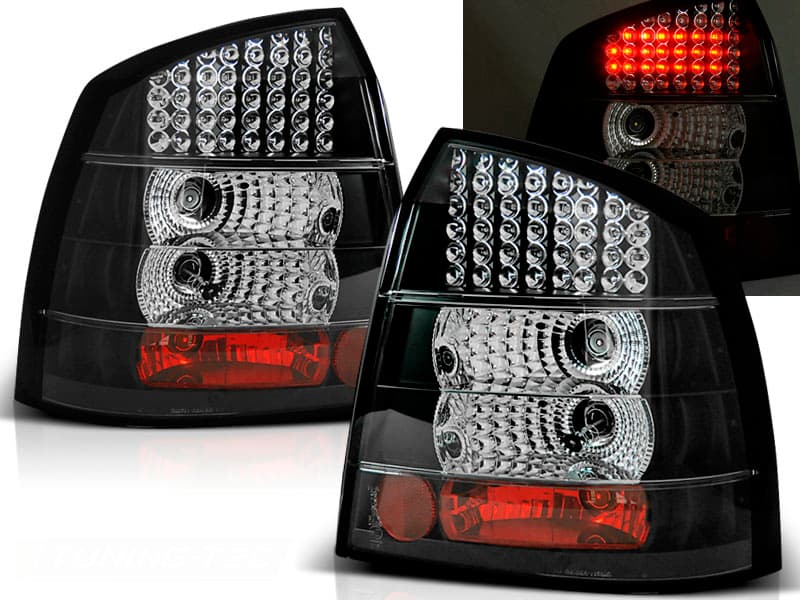 Zadné svetlá Opel Astra G 3/5D 97-04 LED Black - 07