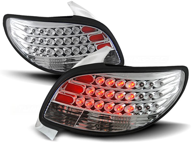 Zadné svetlá Peugeot 206 LED Chrome - 05