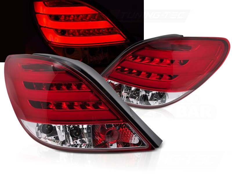 Zadné svetlá Peugeot 207 06-09 LED BAR Red White