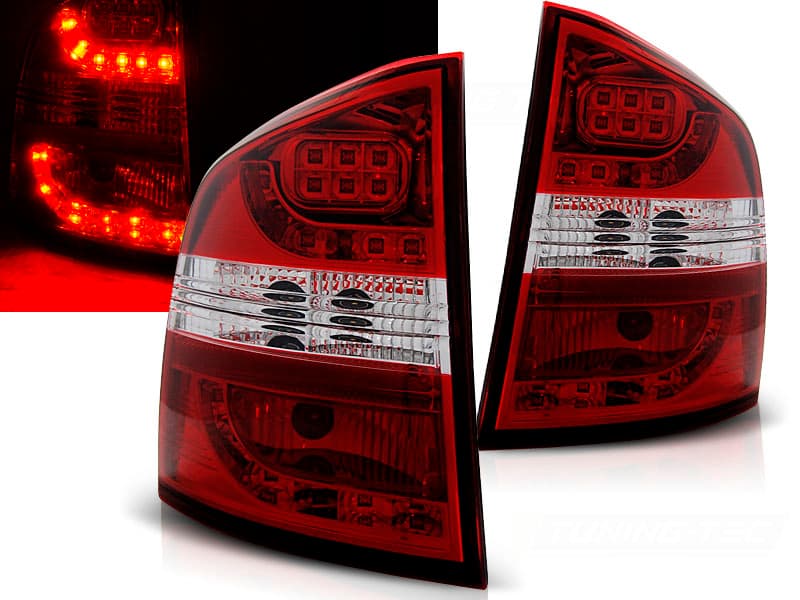 Zadné svetlá Škoda Octavia 2 Kombi 04-12 LED Red White