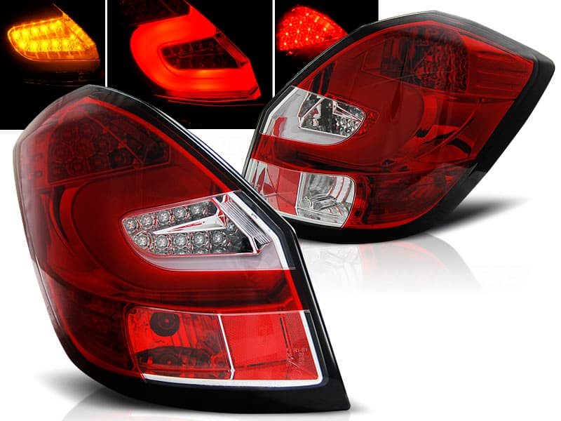 Zadné svetlá Škoda Fabia 2 Hatchback Red LED BAR