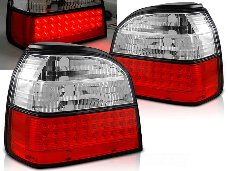 Zadné svetlá VW Golf 3 Tuning Red White