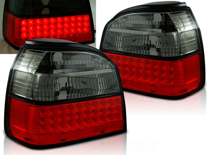 Zadné svetlá VW Golf 3 Tuning Red Smoke
