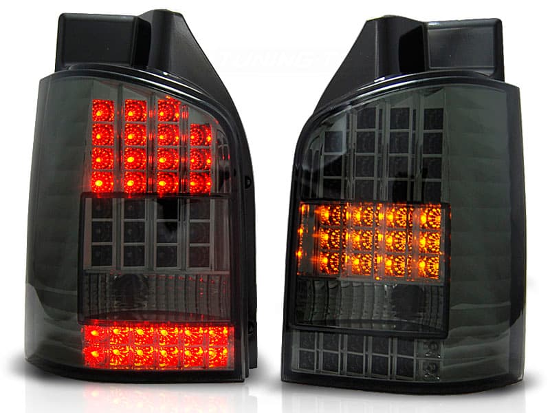 Zadné svetlá VW T5 03-09 LED Smoke - 43 (výklopné dvere)