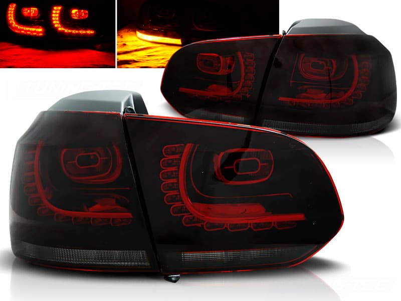 Zadné svetlá VW Golf 6 LED Red Smoke