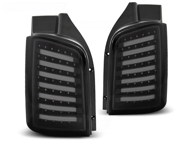 Zadné svetlá VW T5 03-15 LED Black Smoke (výklopné dvere)