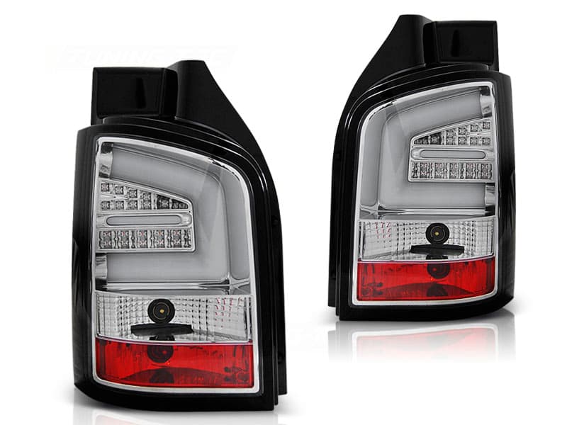 Zadné svetlá VW T5 10-15 LED BAR Chrome (výklopné dvere)