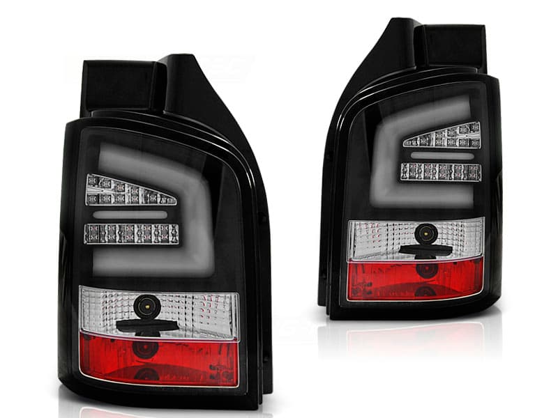 Zadné svetlá VW T5 10-15 LED BAR Black (výklopné dvere)