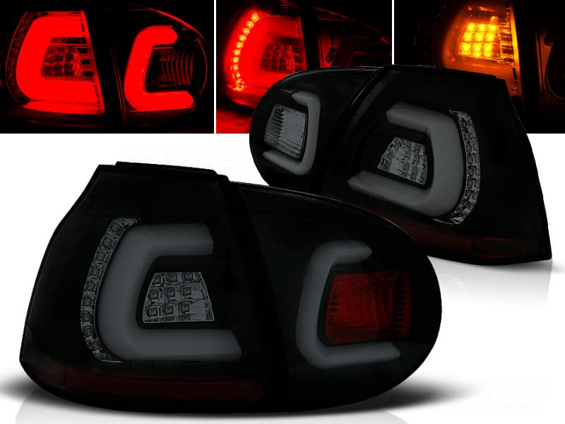 Zadné svetlá VW Golf 5 Hatchback LED BAR Black Smoke