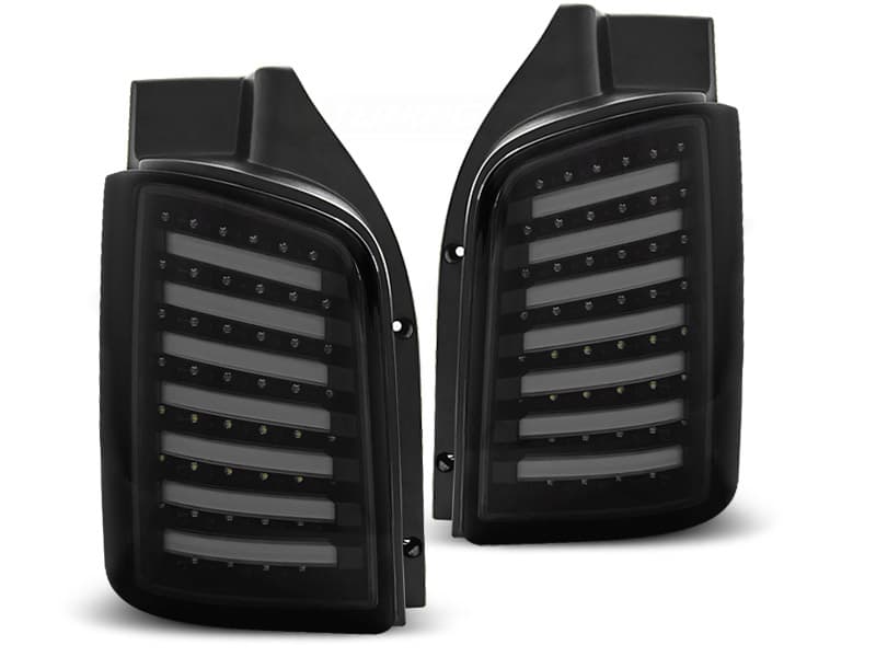 Zadné svetlá VW T5 03-15 LED Black Smoke (dvojité dvere)