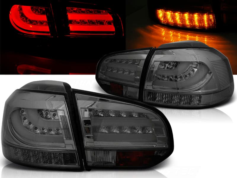 Zadné svetlá VW Golf 6 LED BAR Smoke - D1