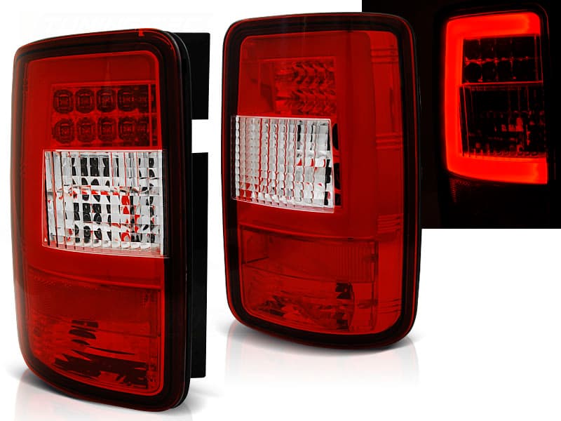 Zadné svetlá VW Caddy 03-14 LED BAR Red White