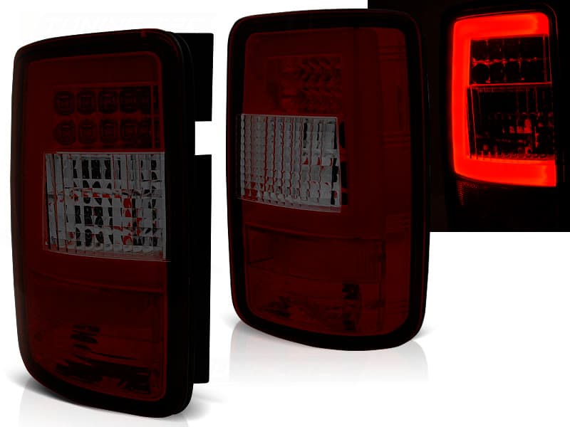 Zadné svetlá VW Caddy 03-14 LED BAR Red Smoke