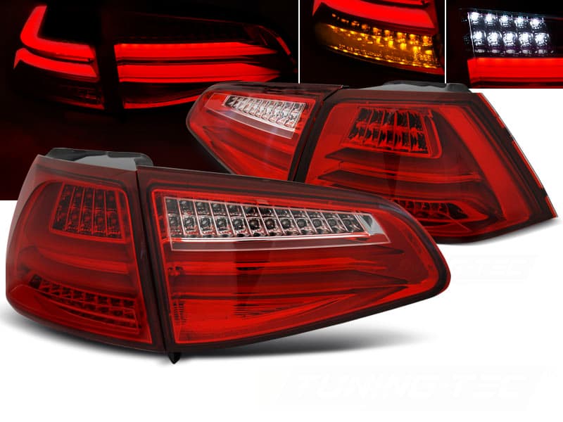 Zadné svetlá VW Golf 7 LED BAR Red White - G4