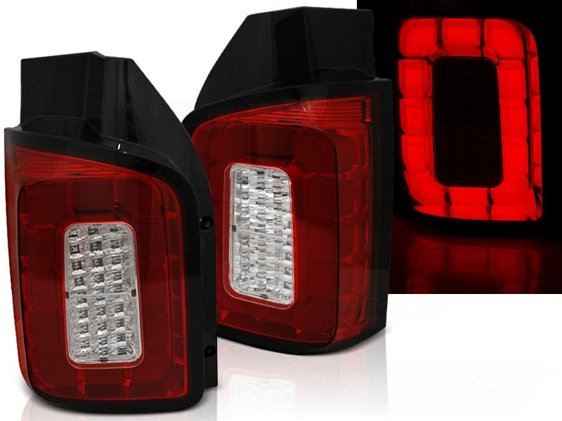 Zadné svetlá VW T6 LED Red White (dvojité dvere)