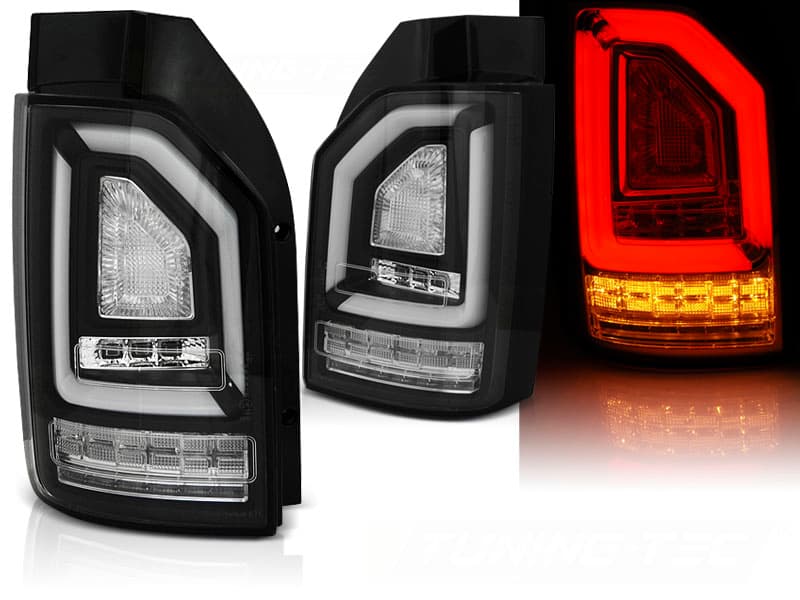 Zadné svetlá VW T6 Bulb LED BAR Dynamic Black (výklopné dvere)