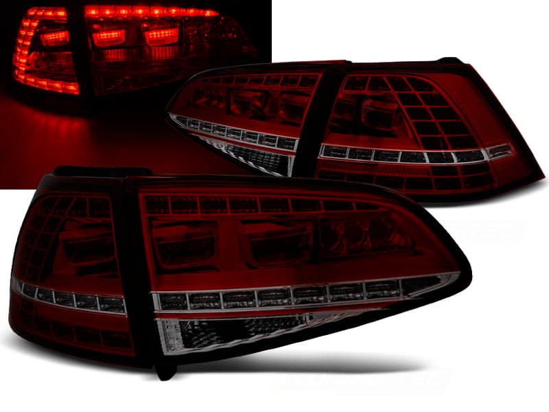 Zadné svetlá VW Golf 7 13-17 Dynamic Red Smoke