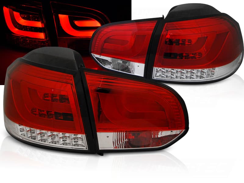 Zadné svetlá VW Golf 6 LED BAR Red White - M8