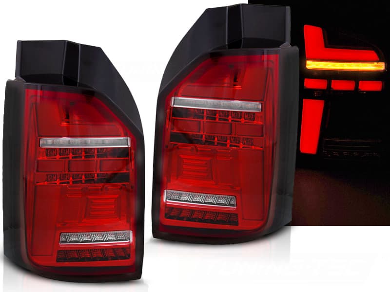 Zadné svetlá VW T6 T6.1 LED Dynamic Red White (výklopné dvere)