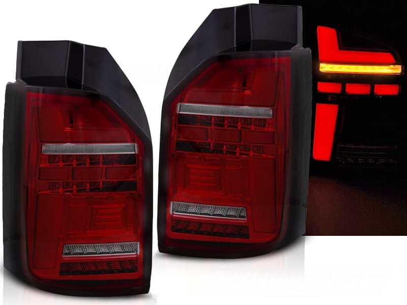 Zadné svetlá VW T6.1 Bulb Red Smoke (výklopné dvere)