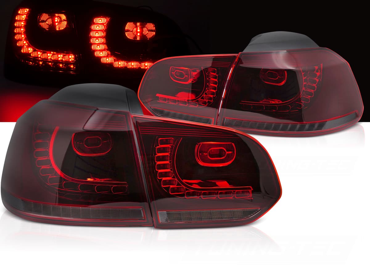 Zadné svetlá VW Golf 6 LED Dynamic Red Smoke