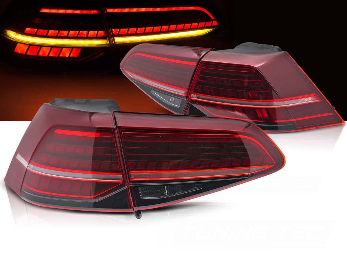 Zadné svetlá VW Golf 7 13-19 Hatchback Red LED Dynamic