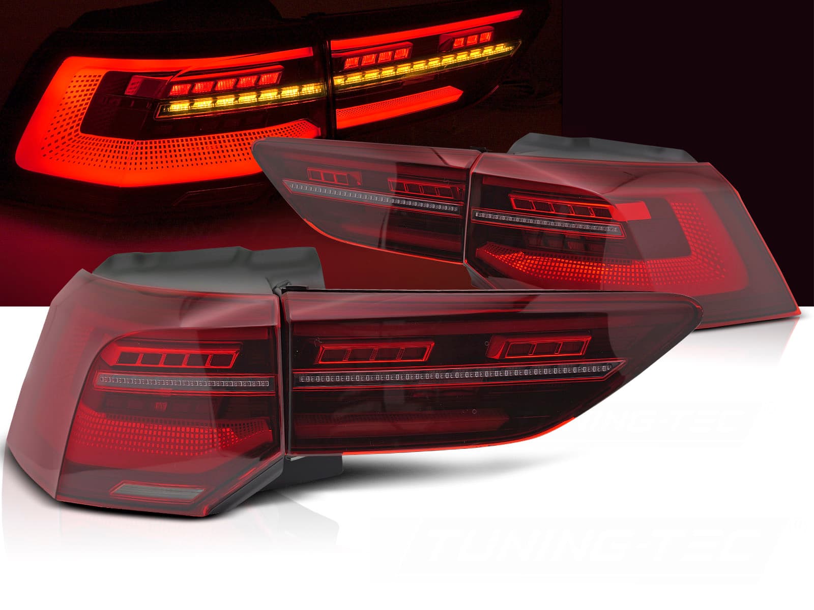 Zadné svetlá VW Golf 8 Hatchback Red LED Dynamic