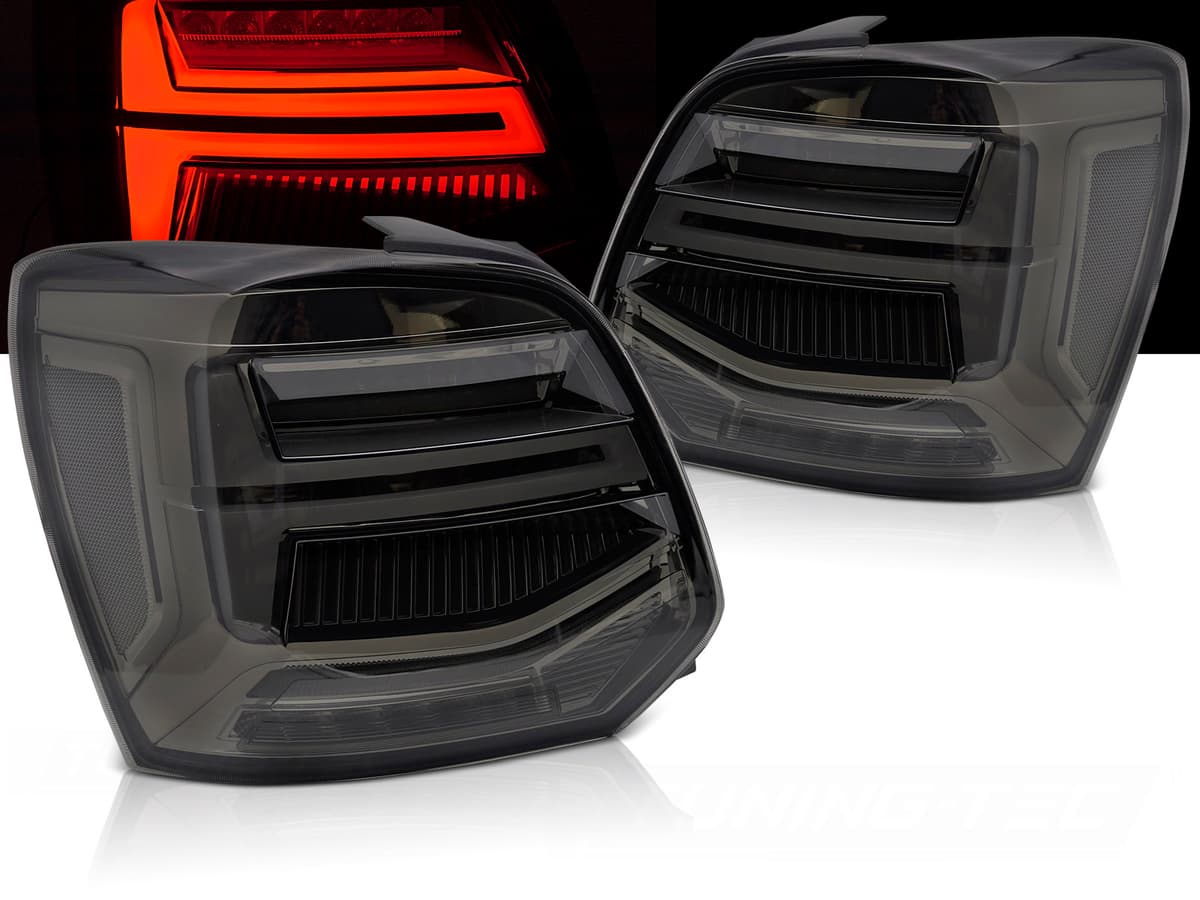 Zadné svetlá VW Polo 6R 6C 09-17 LED BAR Smoke