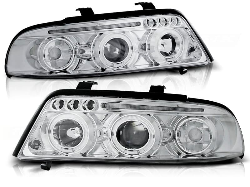 Predné svetlá Audi A4 99-00 Angel Eyes Chrome - 14