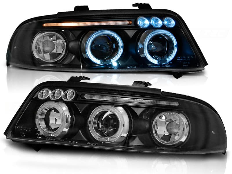 Predné svetlá Audi A4 99-00 Angel Eyes Black - 15