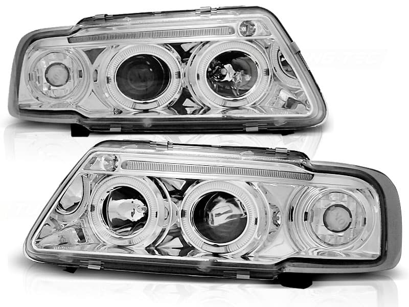 Predné svetlá Audi A3 96-00 Angel Eyes Chrome - 16