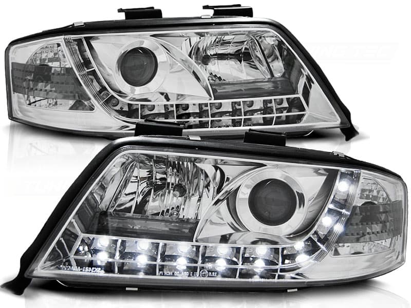 Predné svetlá Audi A6 97-01 Devil Eyes Chrome