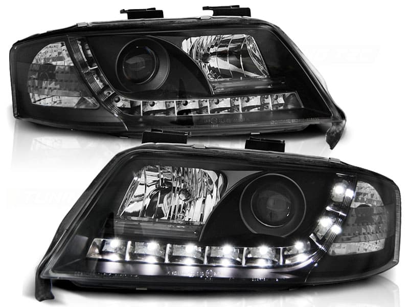 Predné svetlá Audi A6 01-04 Devil Eyes Black
