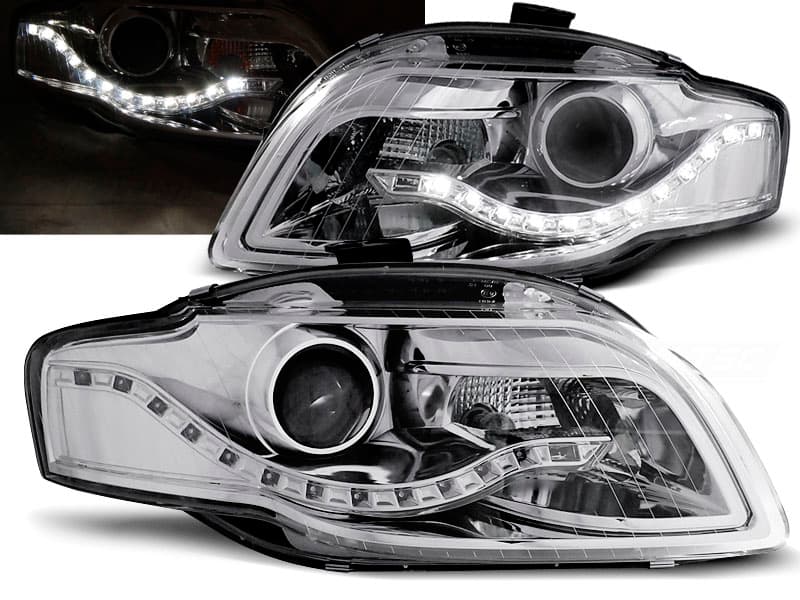 Predné svetlá Audi A4 B7 04-08 Devil Eyes Chrome - 51