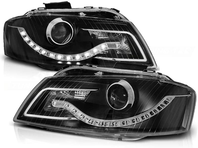 Predné svetlá Audi A3 03-08 Devil Eyes Black